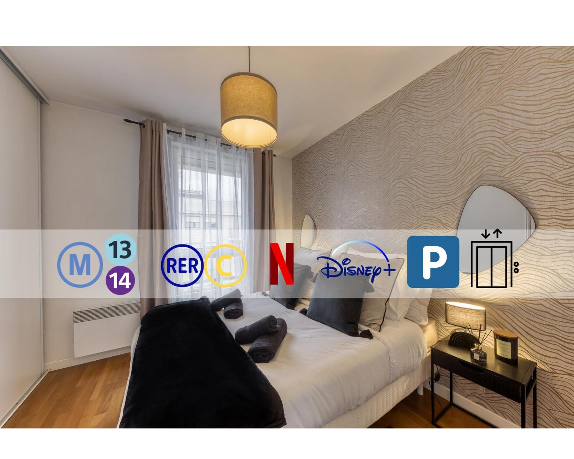 Metro - Ascenseur - Parking - Wifi - 4 Pers - Easy Check In